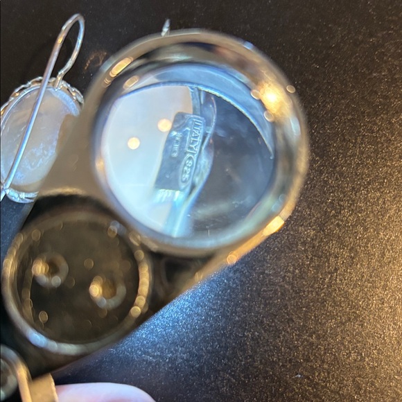 Elegant carved snake Cameo Earrings sterling silver italy - Picture 5 of 7